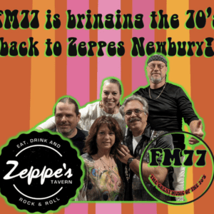 FM77 1970s tribute band poster for Zeppe's Tavern