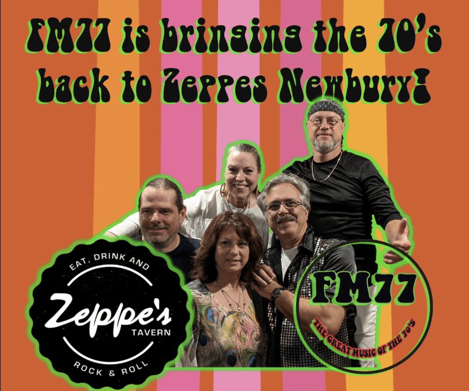FM77 1970s tribute band poster for Zeppe's Tavern